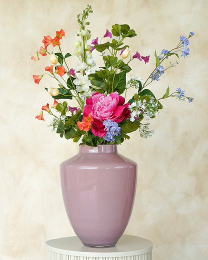 Exclusief zijden veldboeket Boeket Hermosa van Fan of Flowers in roze vaas Rosa maat M