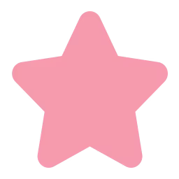 Icoon van een roze ster voor hoge klanttevredenheid en uitstekende beoordelingen.