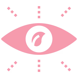 Icoon van een oog voor detail en het selecteren van levensechte kwaliteit zijden bloemen.