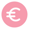 Icoon met euroteken voor een waardevaste investering