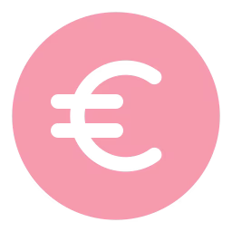 Icoon met euroteken voor een waardevaste investering