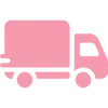 Icoon van een bestelwagen voor snelle verzending en gratis bezorging van bestellingen.